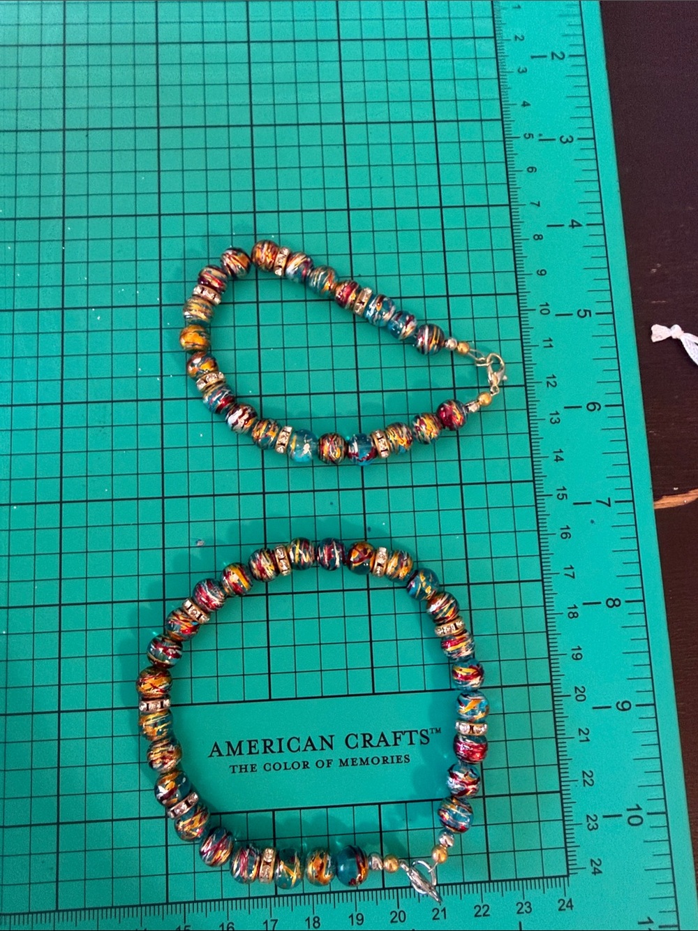 Multicolor Beaded Women's ankle and wristlet Bracelet Set